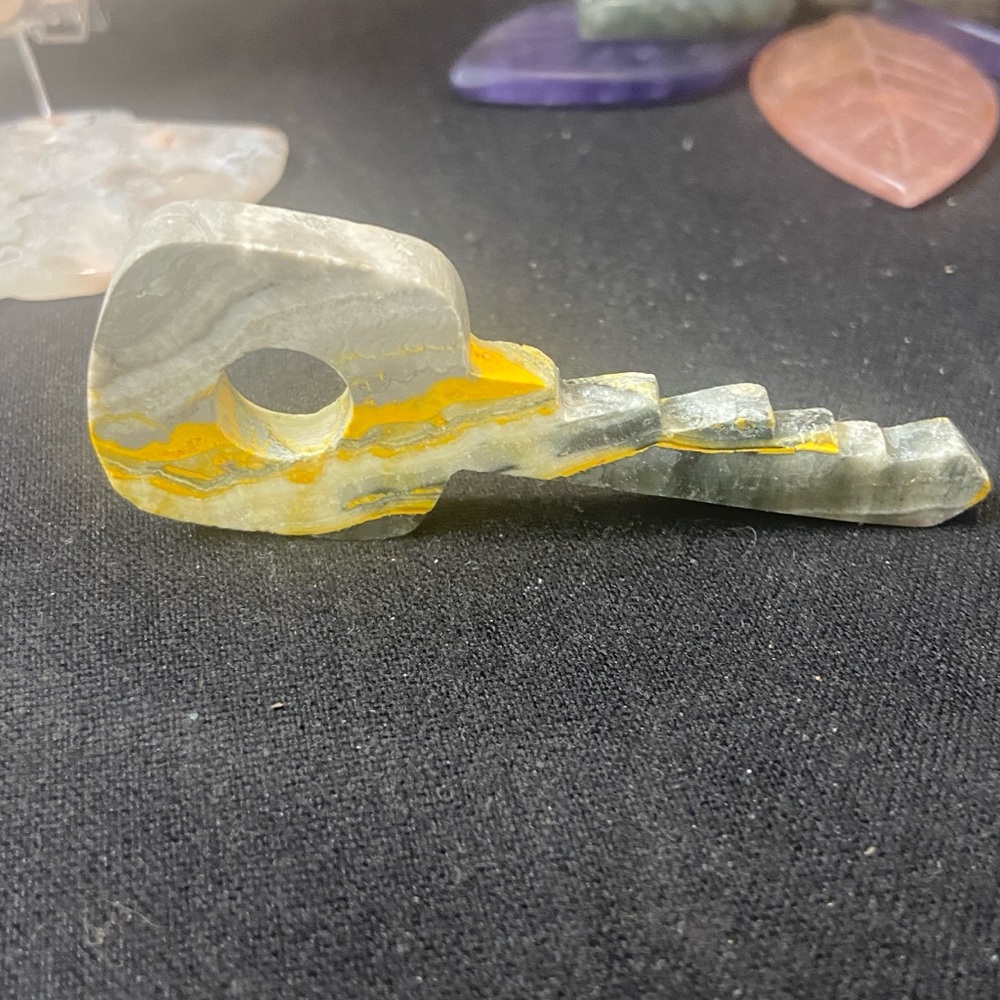 Bumblebee hand carved key .